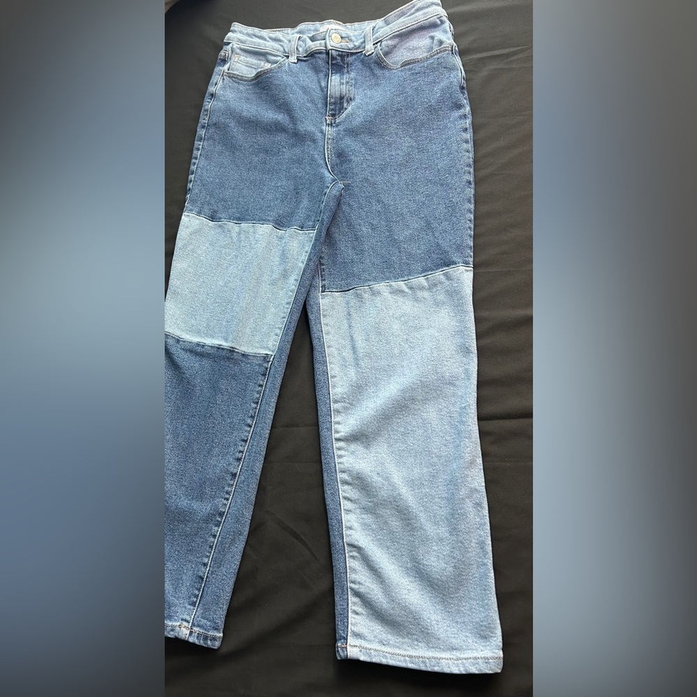 Cello Two-Tone Blue Wide Leg Jeans